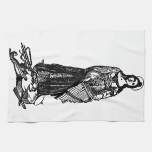 Saint Cecilia with violin by Raphael Tea Towel