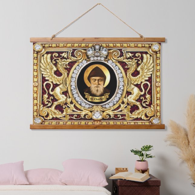 Saint Charbel Wood Topped Tapestry (Bedroom)