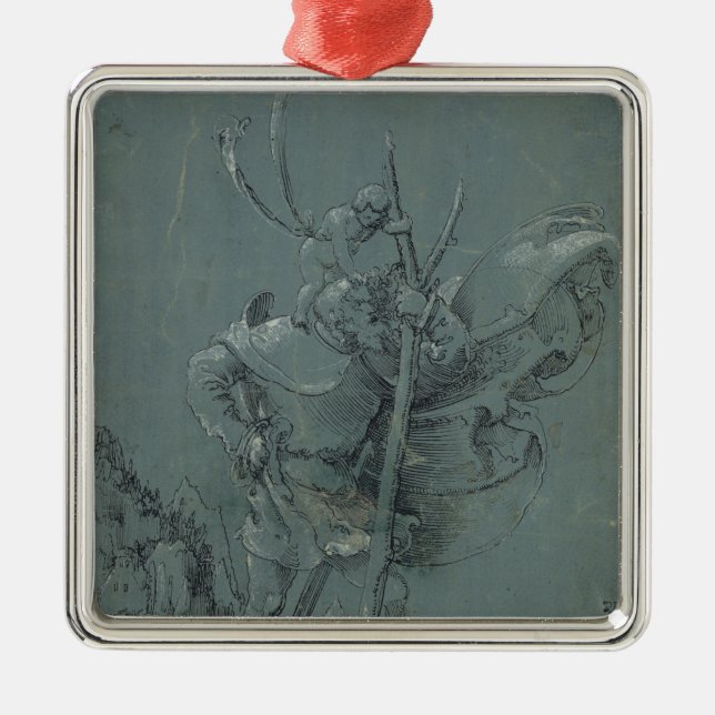 Saint Christopher, 1510 Metal Tree Decoration (Front)