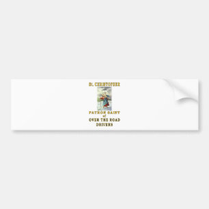 SAINT CHRISTOPHER BUMPER STICKER