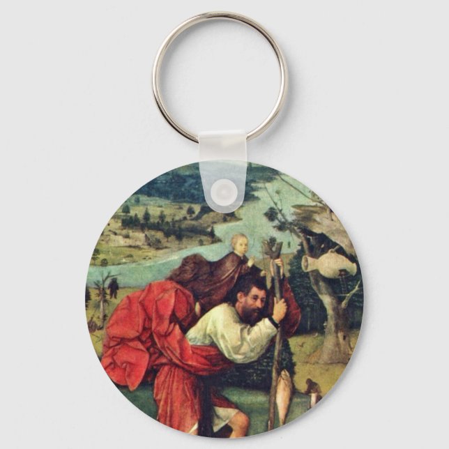 Saint Christopher. By Hieronymus Bosch (Best Quali Key Ring (Front)