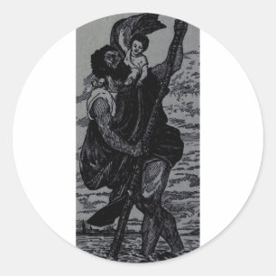 Saint Christopher by Titian  Classic Round Sticker