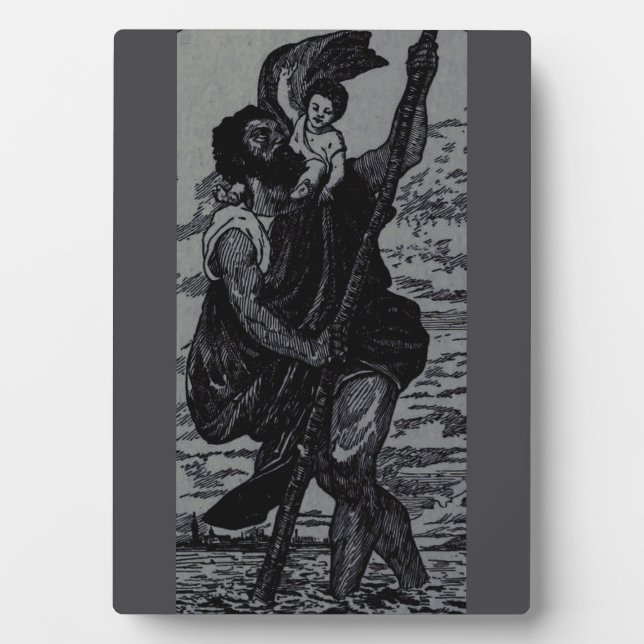 Saint Christopher by Titian  Plaque (Front)