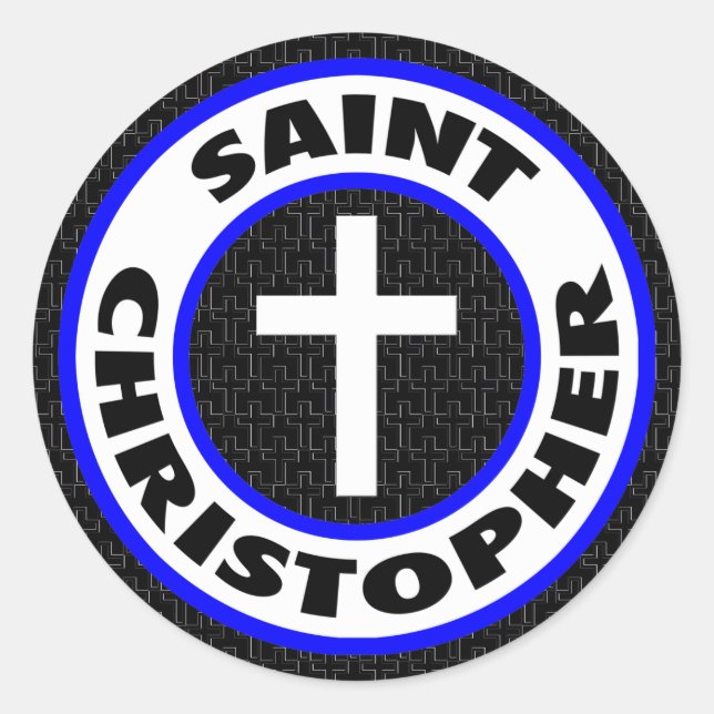 Saint Christopher Classic Round Sticker (Front)