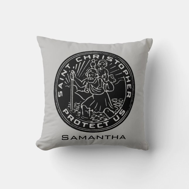 Saint Christopher Medal Cushion (Front)