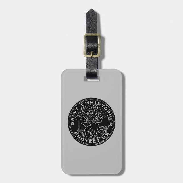 Saint Christopher Medal Luggage Tag (Front Vertical)