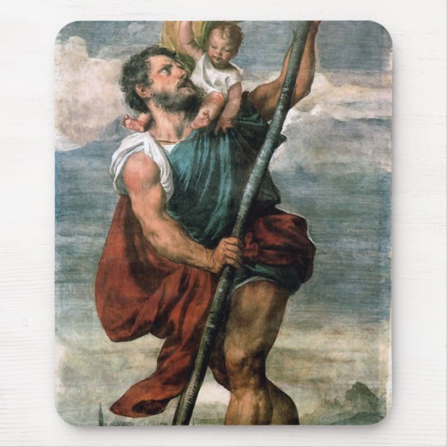 Saint Christopher Mouse Pad (Front)