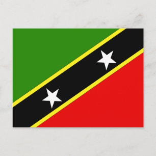 Saint Christopher Nevis Flag Postcard