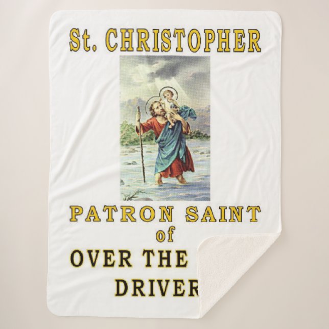 SAINT CHRISTOPHER SHERPA BLANKET (Front)