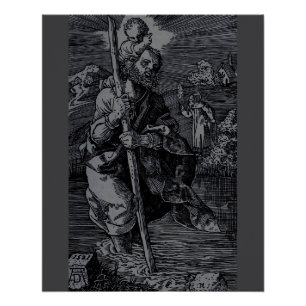 Saint Christopher venerated by Christians Poster