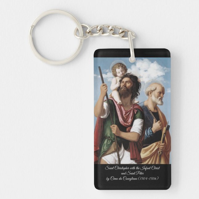 Saint Christopher with the Infant Christ Key Ring (Front)
