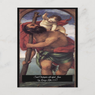 Saint Christopher with the Infant Christ Postcard