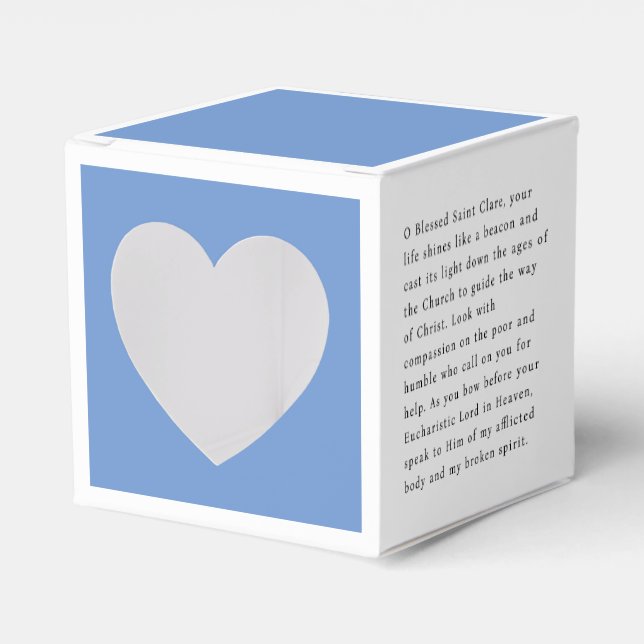 Saint Clare Assisi Card Favour Box (Front Side)
