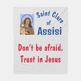 Saint Clare Assisi Fleece Blanket