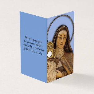 Saint Clare Assisi Pray Card