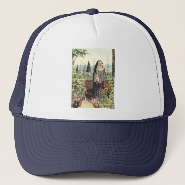Saint Clare of Assisi: Patroness of Television Trucker Hat (Front)