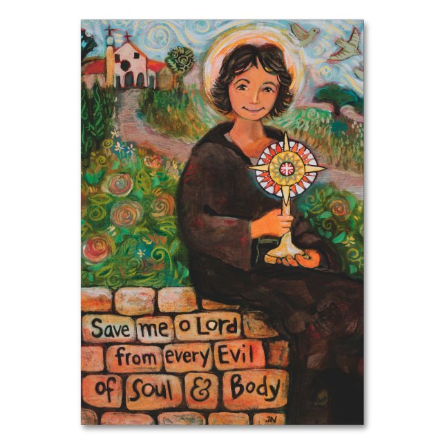Saint Clare of Assisi Prayer Card (Front)