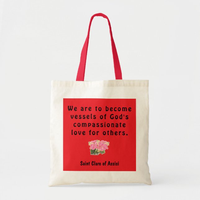 Saint Clare of Assisi Tote Bag (Front)