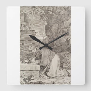 Saint Claude La Colombière Priest and Confessor Square Wall Clock
