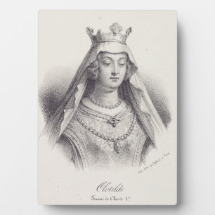 Saint Clotilde second wife of Clovis Plaque