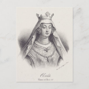 Saint Clotilde second wife of Clovis Postcard