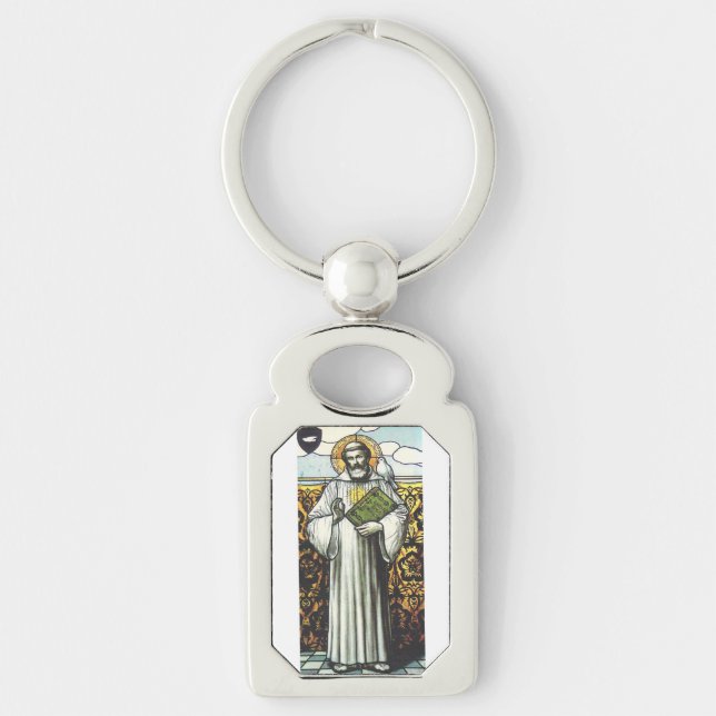 Saint Columbanus Irish missionary Key Ring (Front)