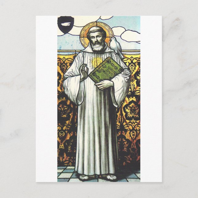 Saint Columbanus Irish missionary Postcard (Front)