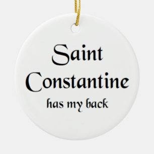 saint constantine coffee mug ceramic ornament