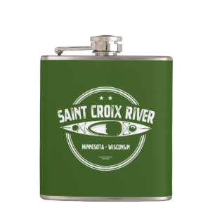 Saint Croix River Minnesota Wisconsin Kayaking Hip Flask