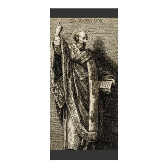 Saint Cyril of Jerusalem Confessor Rack Card (Front)