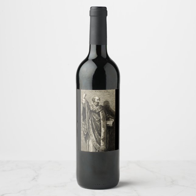 Saint Cyril of Jerusalem Confessor Wine Label (Front)