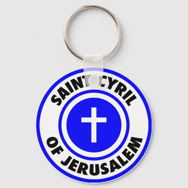 Saint Cyril of Jerusalem Key Ring (Front)