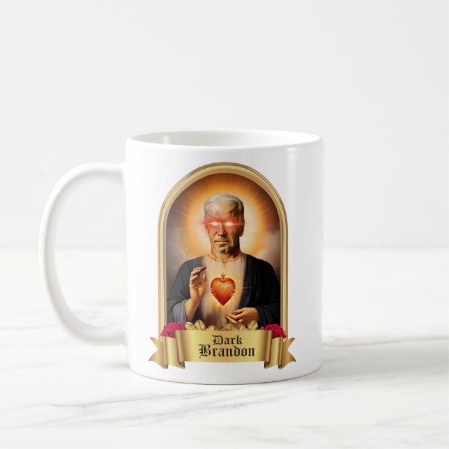 Saint Dark Brandon Prayer Candle Coffee Mug (Left)