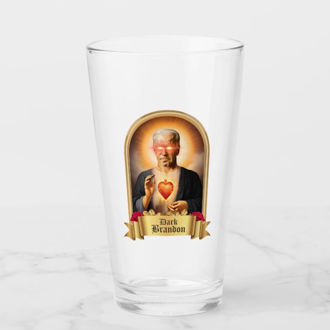 Saint Dark Brandon Prayer Candle Glass (Front)