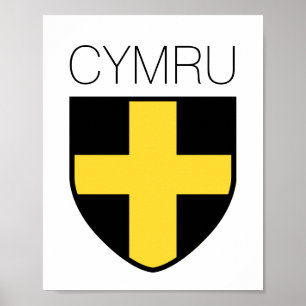 Saint David Badge (Wales/ Cymru) Poster