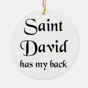 saint david ceramic ornament