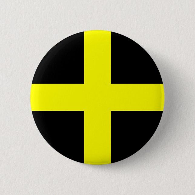 saint david flag 6 cm round badge (Front)
