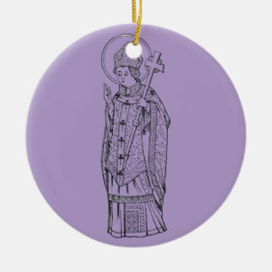 Saint Deiniol Abbot and Bishop Ceramic Ornament