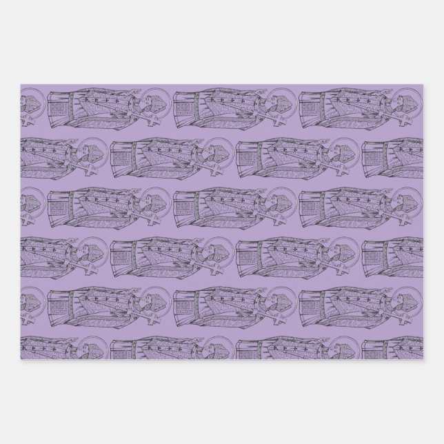 Saint Deiniol Abbot and Bishop Wrapping Paper Sheet (Front)