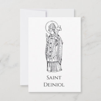 Saint Deiniol Mediaeval Holy Card