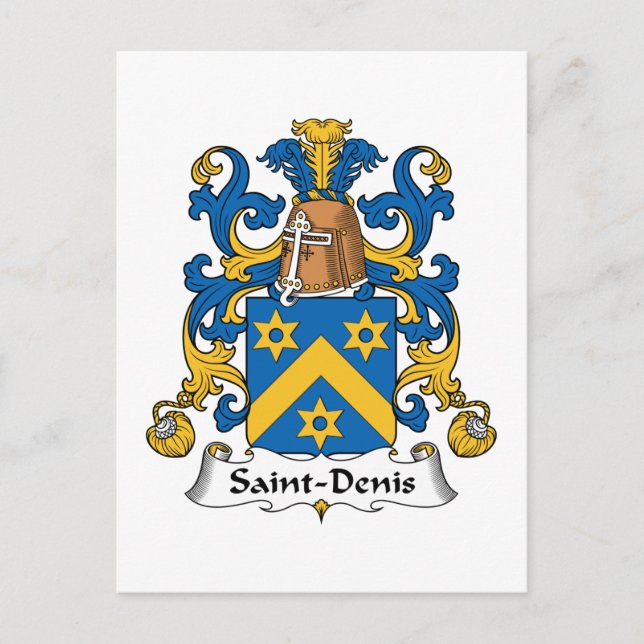 Saint-Denis Family Crest Postcard (Front)