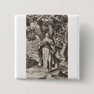 Saint Dominic Castilian Catholic priest 15 Cm Square Badge