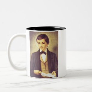 Saint Dominic Savio student of John Bosco Two-Tone Coffee Mug