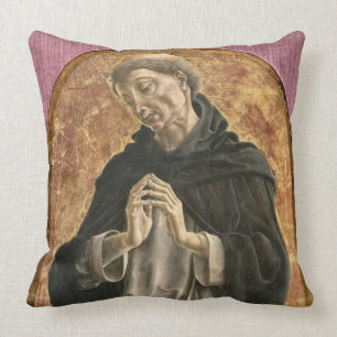 Saint Dominic (tempera on panel) Cushion