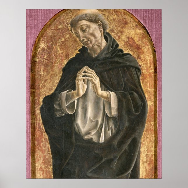 Saint Dominic (tempera on panel) Poster (Front)