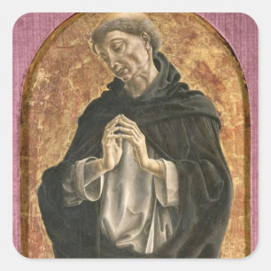 Saint Dominic (tempera on panel) Square Sticker