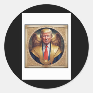 Saint Donald  Classic Round Sticker
