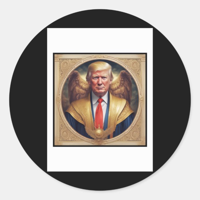 Saint Donald  Classic Round Sticker (Front)