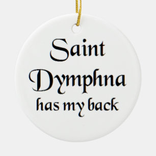 saint dymphna ceramic ornament