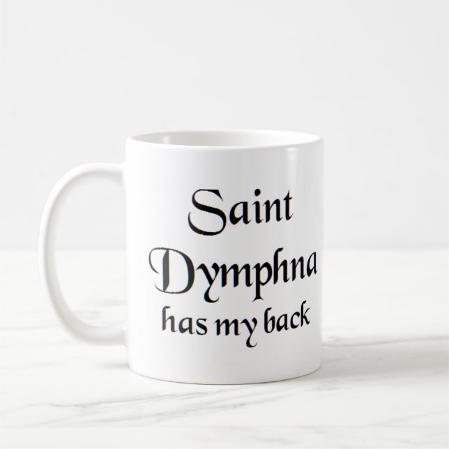 saint dymphna coffee mug (Left)